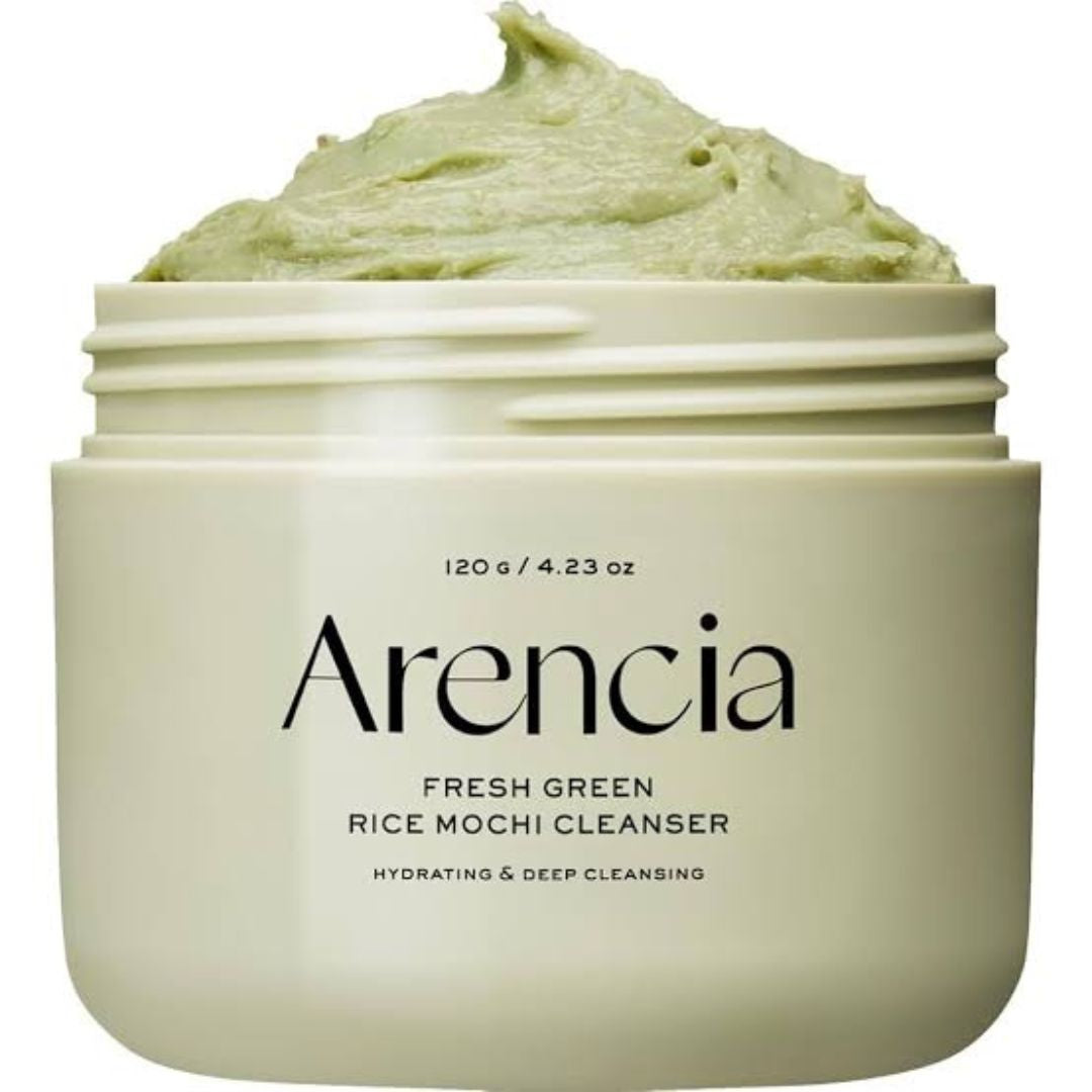 Arencia Mochi Cleanser 120g original tube close-up packaging and authenticity details