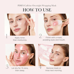 MEDICUBE PDRN PINK CAFFEINE OVERNIGHT WRAPPING PEEL OFF FACIAL MASK 75ML