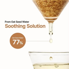 Lightweight, translucent gel-cream texture of Purito Oat In Calming Gel Cream being swatched on hand, demonstrating fast-absorbing formula