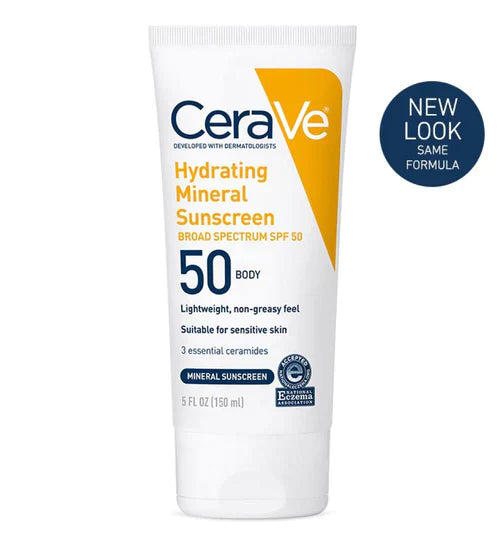 CeraVe Hydrating Mineral Sunscreen Body Lotion SPF 50