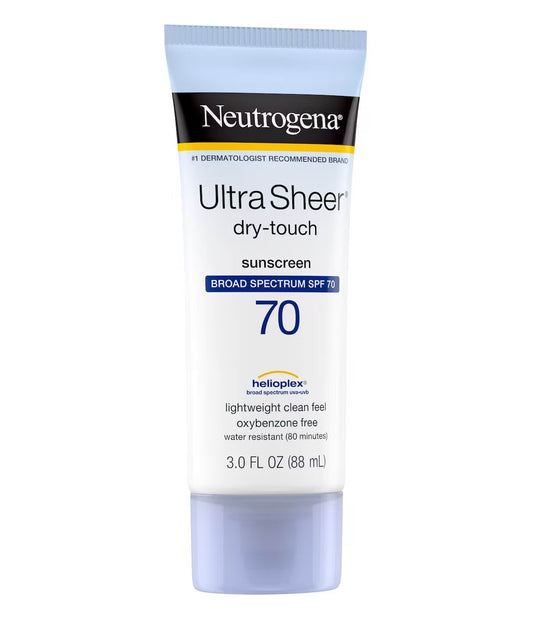 Neutrogena Ultra Sheer Dry-Touch Oxybenzone-Free Sunscreen Lotion Broad Spectrum SPF 70